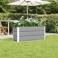 Vidaxl plantenbak lichtgrijs 100 x 40 x 45 cm staal