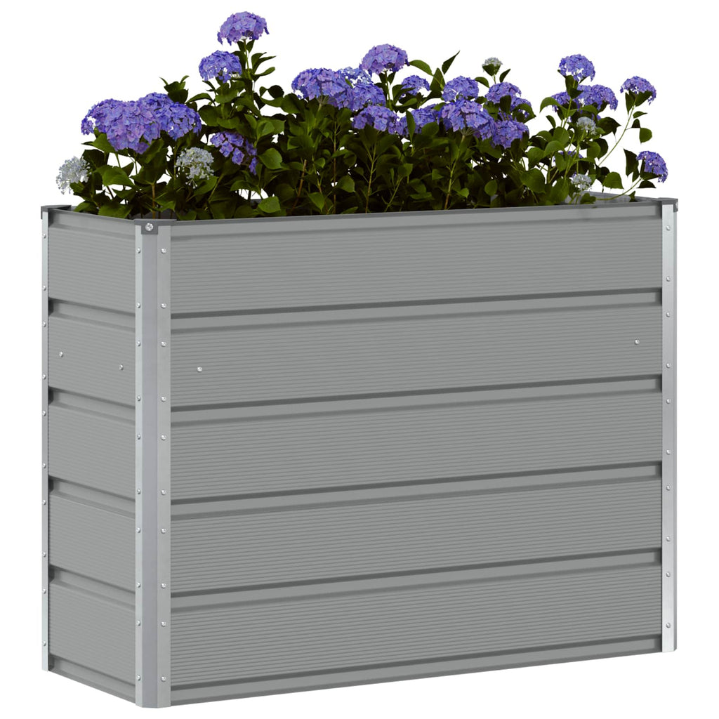 Vidaxl plantenbak lichtgrijs 100 x 40 x 75 cm staal