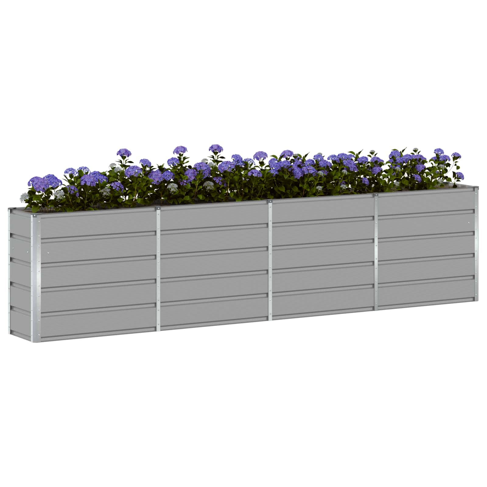 Vidaxl plantenbak lichtgrijs 160 x 40 x 75 cm staal