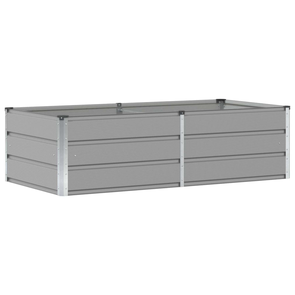 Vidaxl plantenbak lichtgrijs 160 x 80 x 45 cm staal