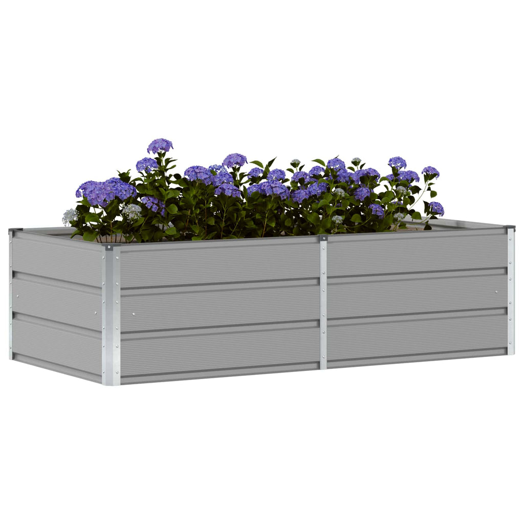 Vidaxl plantenbak lichtgrijs 160 x 80 x 45 cm staal