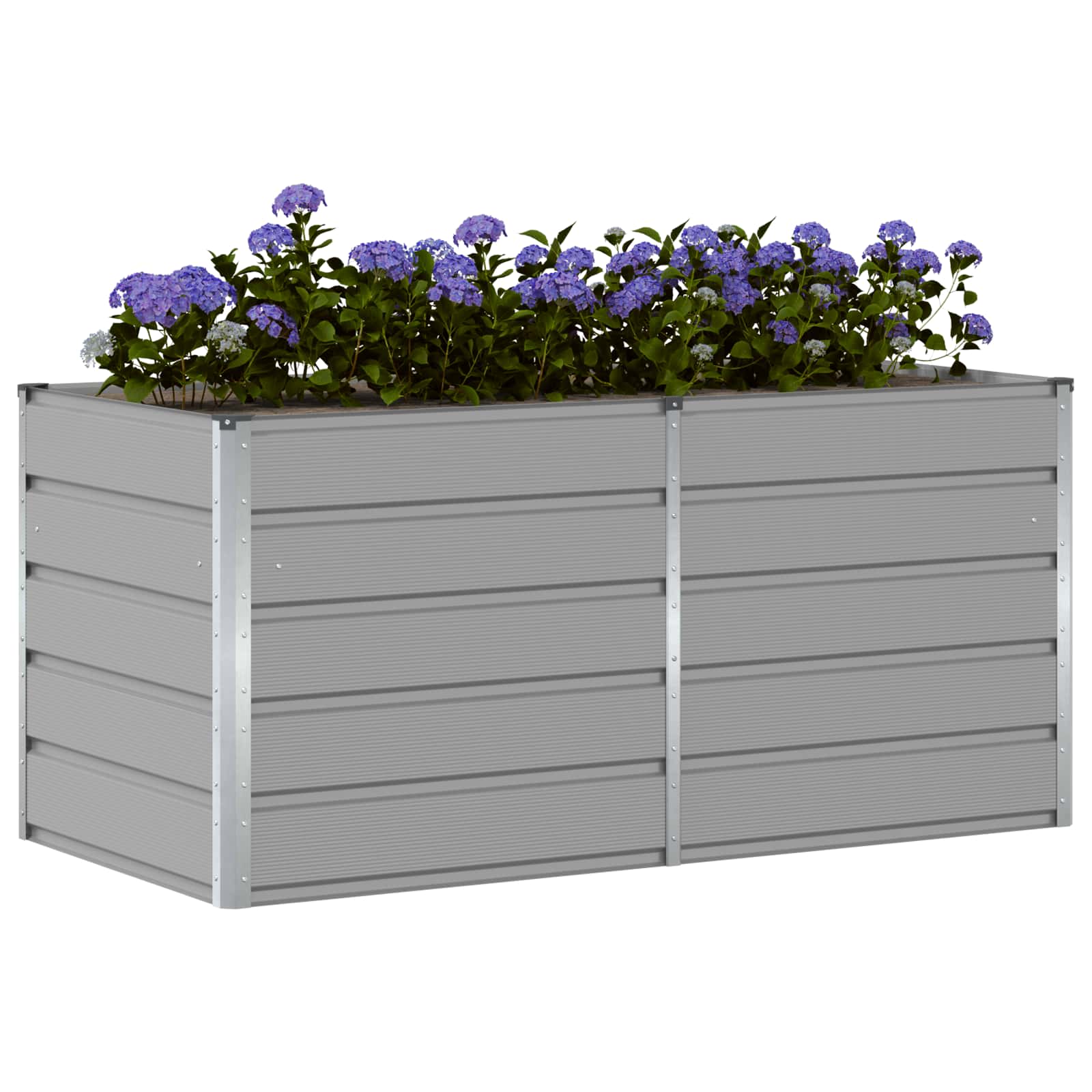 Vidaxl plantenbak lichtgrijs 160 x 80 x 75 cm staal