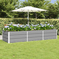 Vidaxl plantenbak lichtgrijs 240 x 80 x 45 cm staal