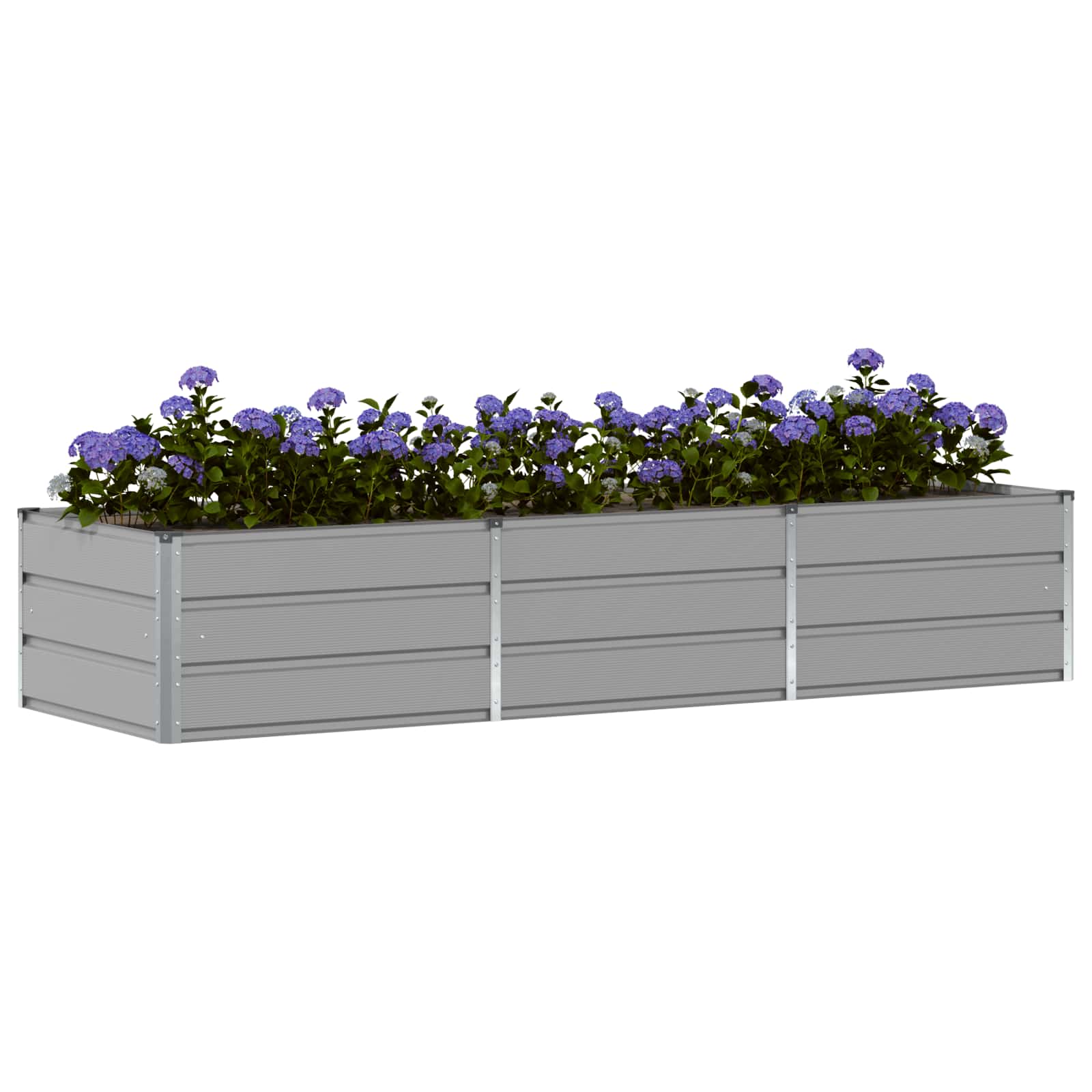 Vidaxl plantenbak lichtgrijs 240 x 80 x 45 cm staal
