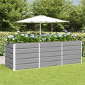 Vidaxl plantenbak lichtgrijs 240 x 80 x 75 cm staal