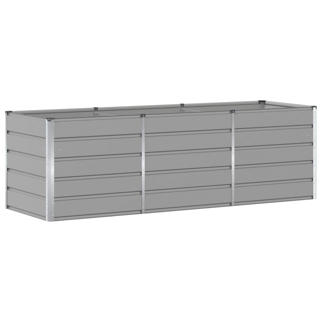 Vidaxl plantenbak lichtgrijs 240 x 80 x 75 cm staal