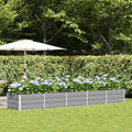 Vidaxl plantenbak lichtgrijs 400 x 80 x 45 cm staal