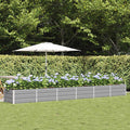 Vidaxl plantenbak lichtgrijs 480 x 80 x 45 cm staal