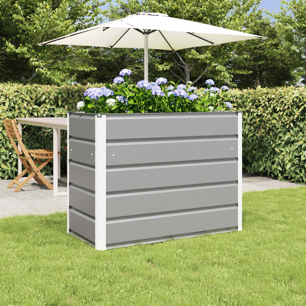 Vidaxl plantenbak lichtgrijs 480 x 50 x 45 cm gegalvaniseerd staal
