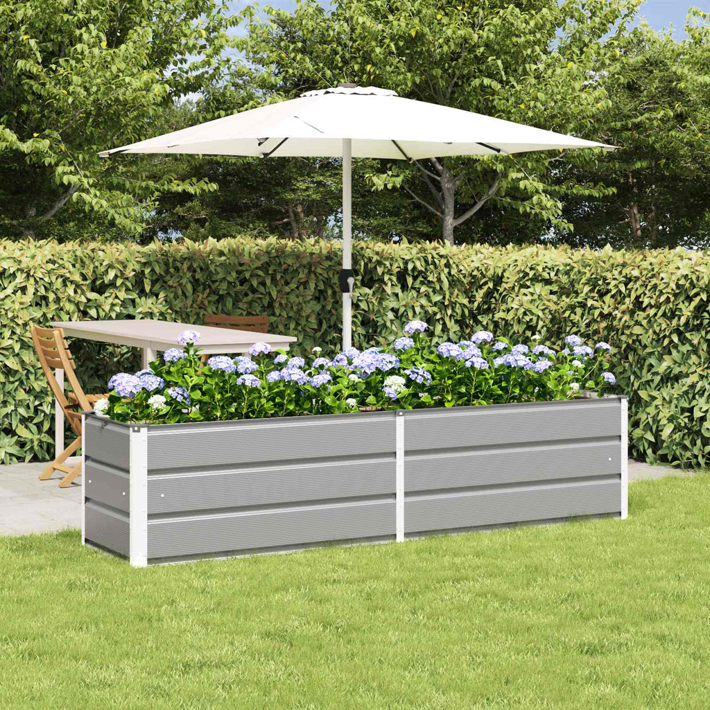 Vidaxl plantenbak lichtgrijs 480 x 50 x 45 cm gegalvaniseerd staal