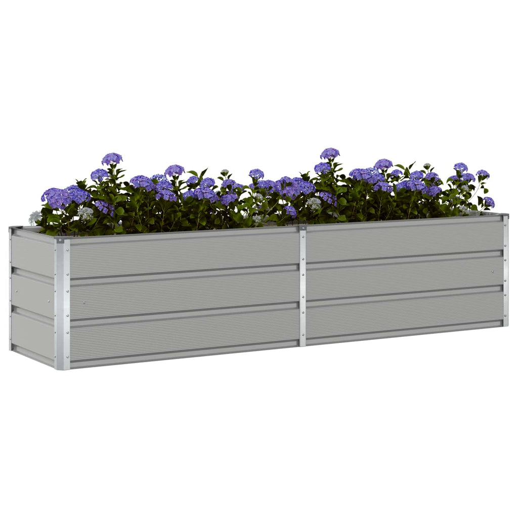 Vidaxl plantenbak lichtgrijs 480 x 50 x 45 cm gegalvaniseerd staal