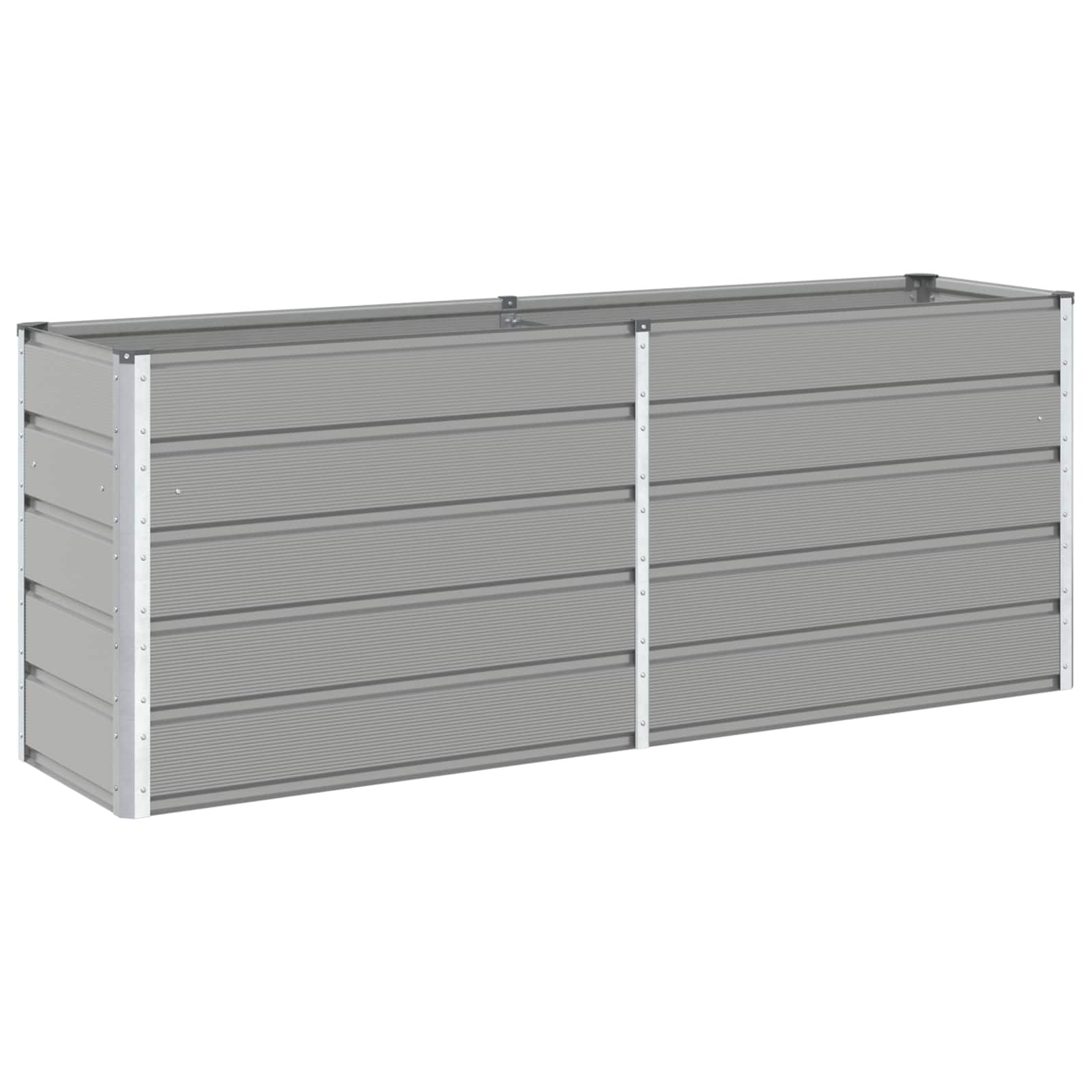 Vidaxl plantenbak lichtgrijs 480 x 50 x 45 cm gegalvaniseerd staal