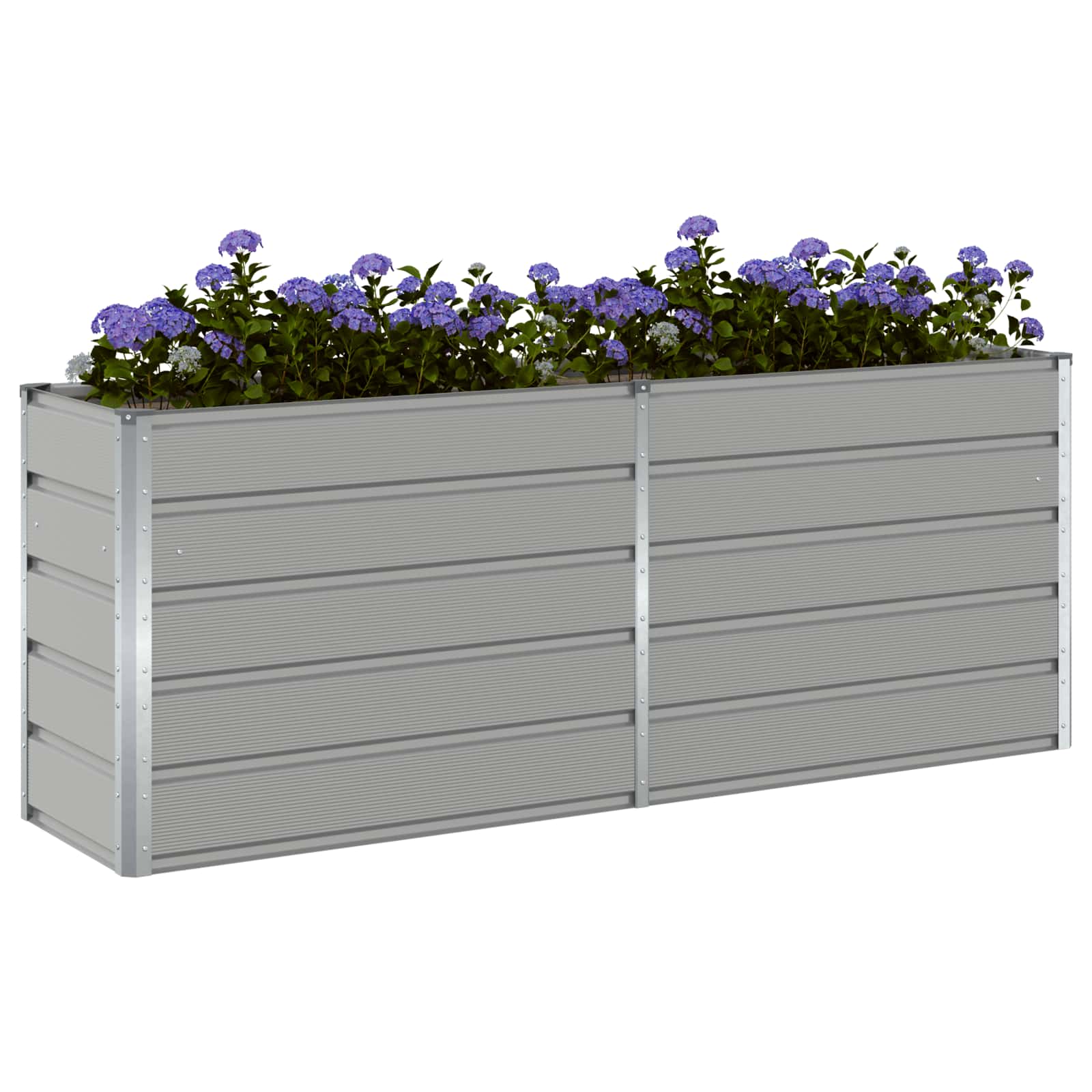 Vidaxl plantenbak lichtgrijs 480 x 50 x 45 cm gegalvaniseerd staal
