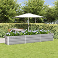 Vidaxl plantenbak lichtgrijs 480 x 50 x 45 cm gegalvaniseerd staal