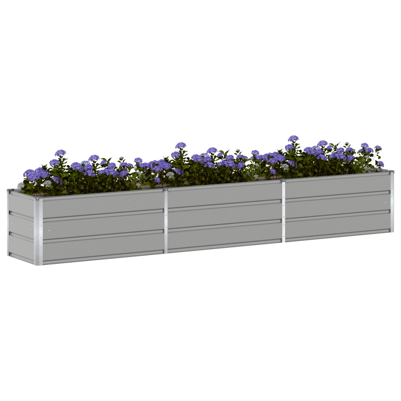 Vidaxl plantenbak lichtgrijs 480 x 50 x 45 cm gegalvaniseerd staal