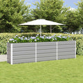 Vidaxl plantenbak lichtgrijs 480 x 50 x 45 cm gegalvaniseerd staal