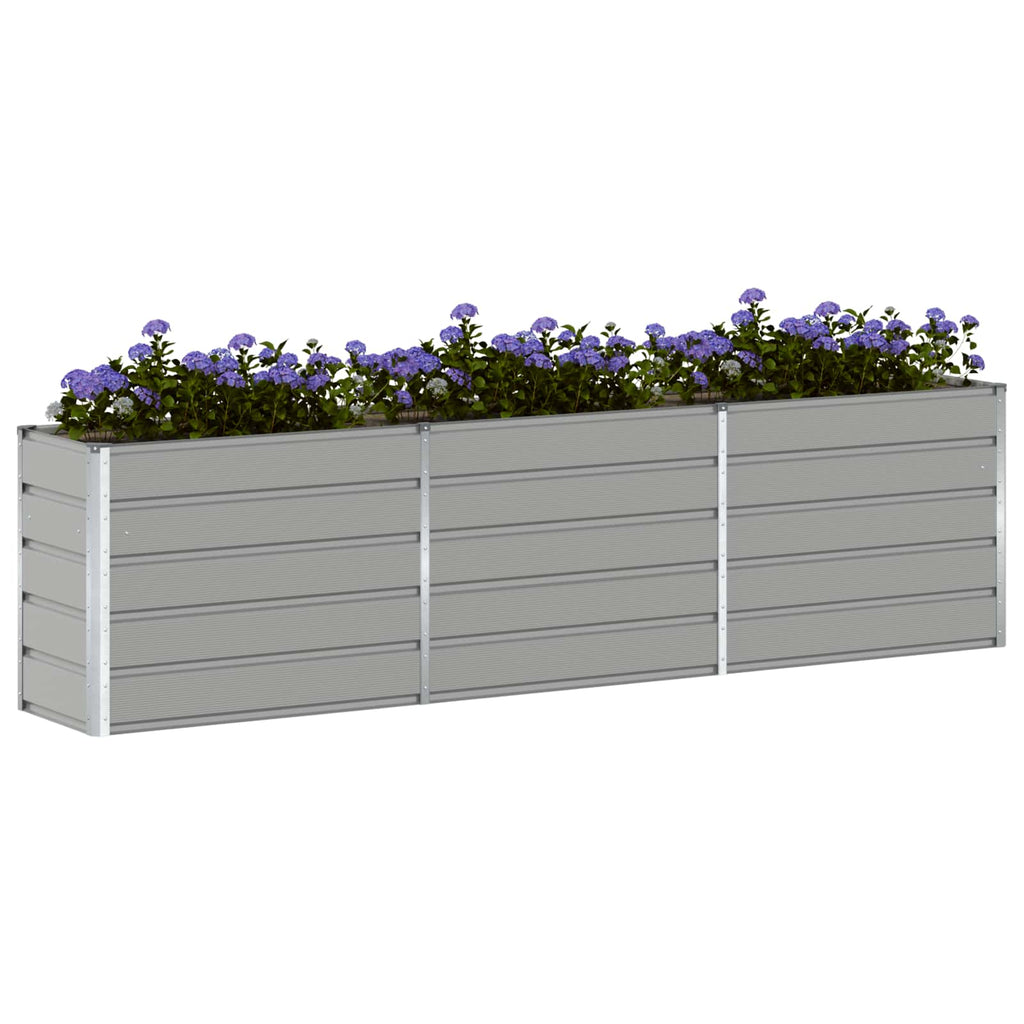 Vidaxl plantenbak lichtgrijs 480 x 50 x 45 cm gegalvaniseerd staal