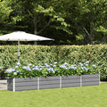 Vidaxl plantenbak lichtgrijs 480 x 50 x 45 cm gegalvaniseerd staal