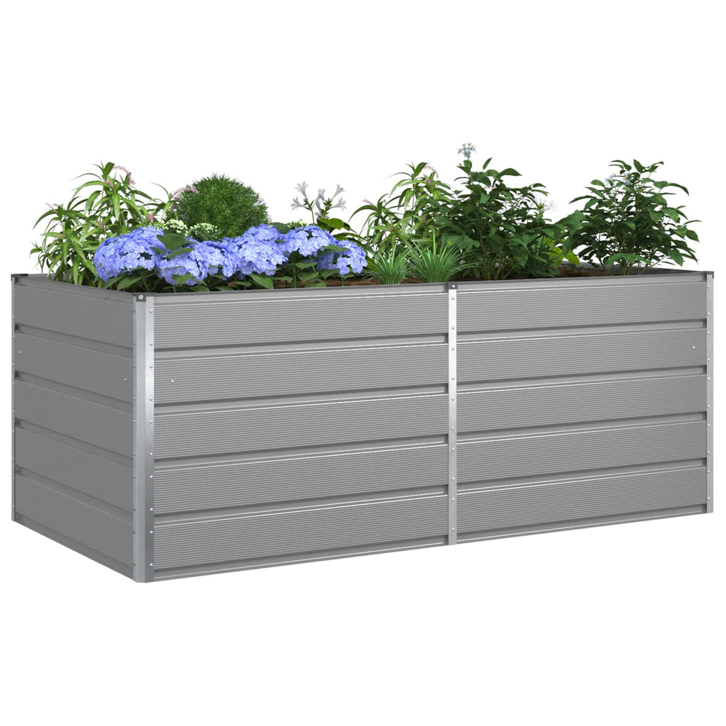Vidaxl plantenbak lichtgrijs 195 x 100 x 45 cm gegalvaniseerd staal