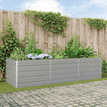 Vidaxl plantenbak lichtgrijs 195 x 100 x 45 cm gegalvaniseerd staal