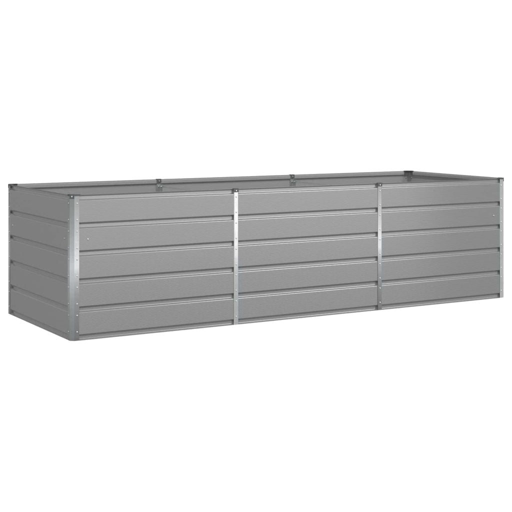 Vidaxl plantenbak lichtgrijs 195 x 100 x 45 cm gegalvaniseerd staal