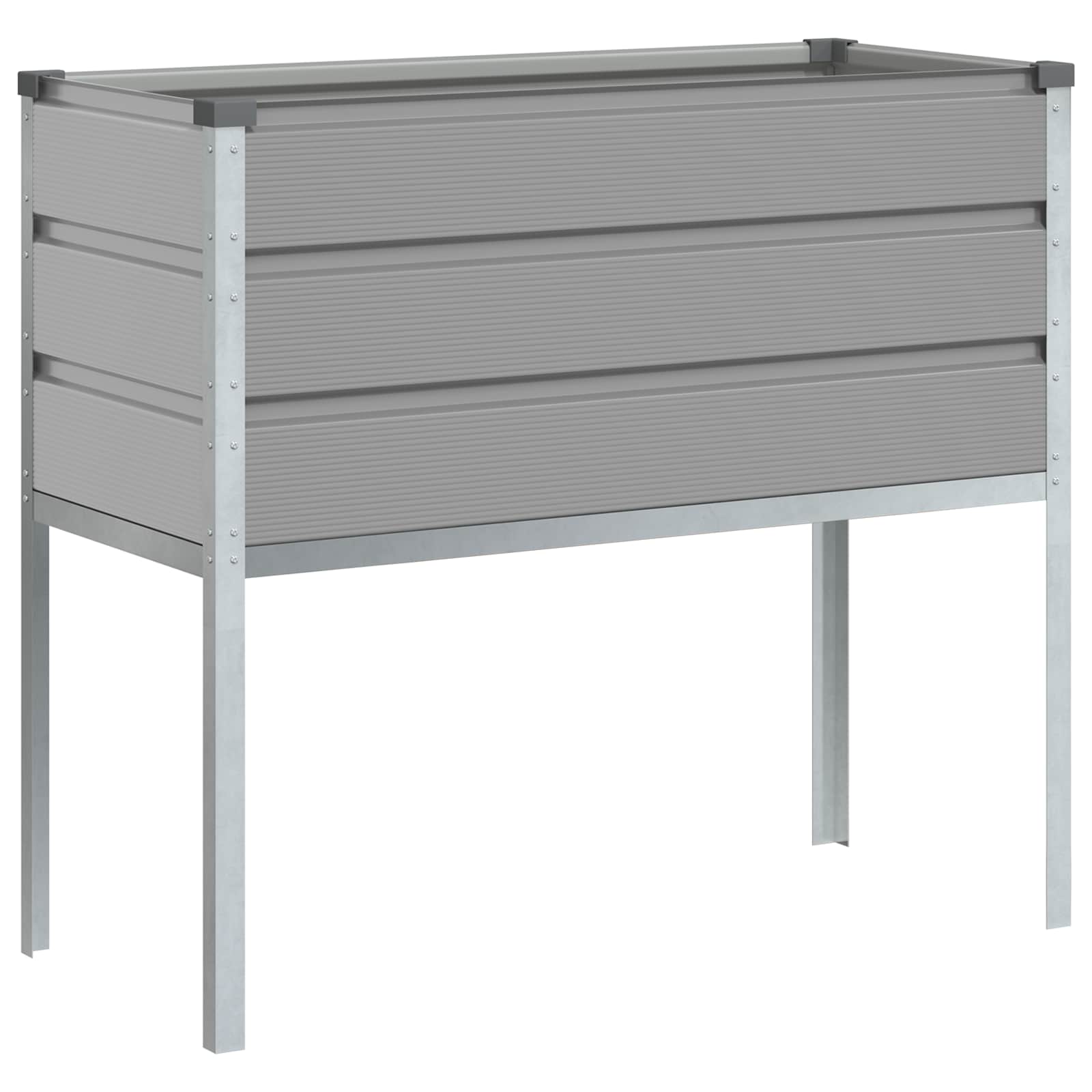 Vidaxl plantenbak lichtgrijs 100 x 45 x 90 cm gegalvaniseerd staal