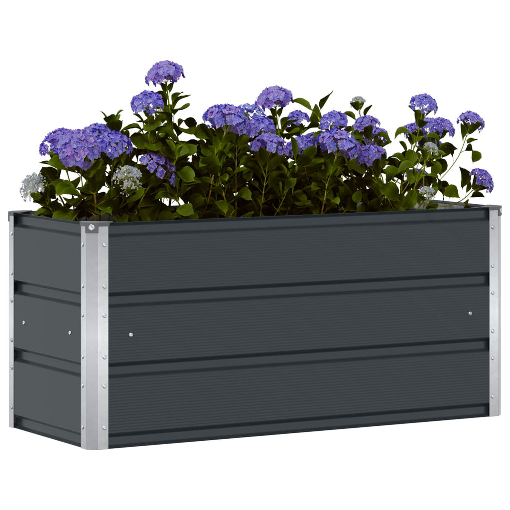 Vidaxl plantenbak antraciet 100 x 40 x 45 cm staal