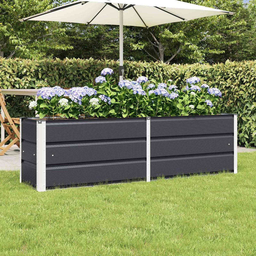 Vidaxl plantenbak antraciet 160 x 40 x 45 cm staal