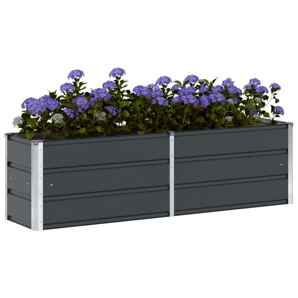 Vidaxl plantenbak antraciet 160 x 40 x 45 cm staal