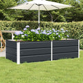 Vidaxl plantenbak antraciet 160 x 80 x 45 cm staal