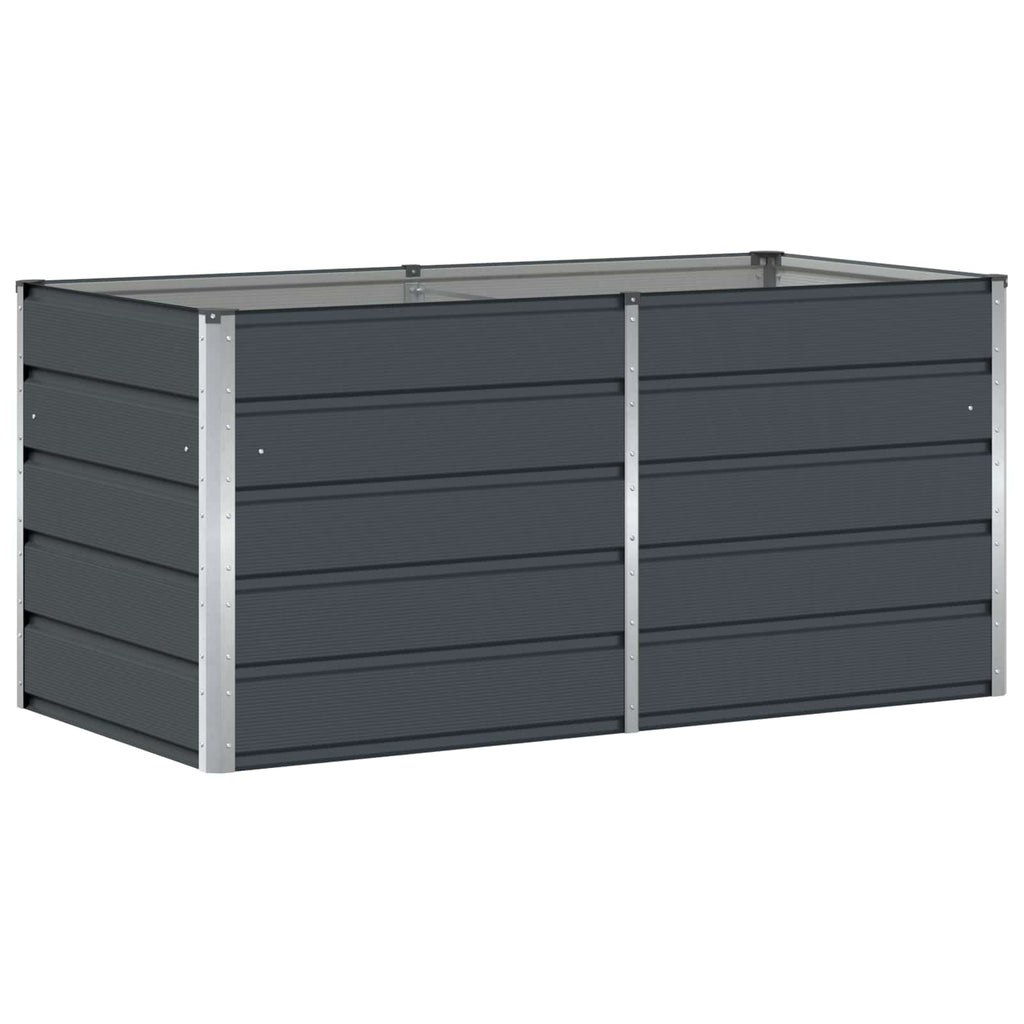 Vidaxl plantenbak antraciet 160 x 80 x 75 cm staal