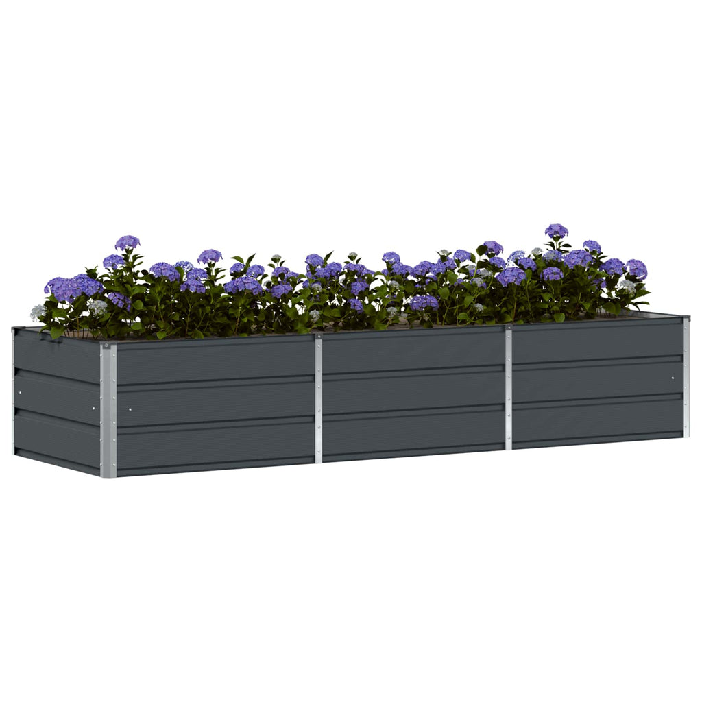 Vidaxl plantenbak antraciet 240 x 80 x 45 cm staal