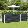 Vidaxl plantenbak antraciet 240 x 80 x 75 cm staal