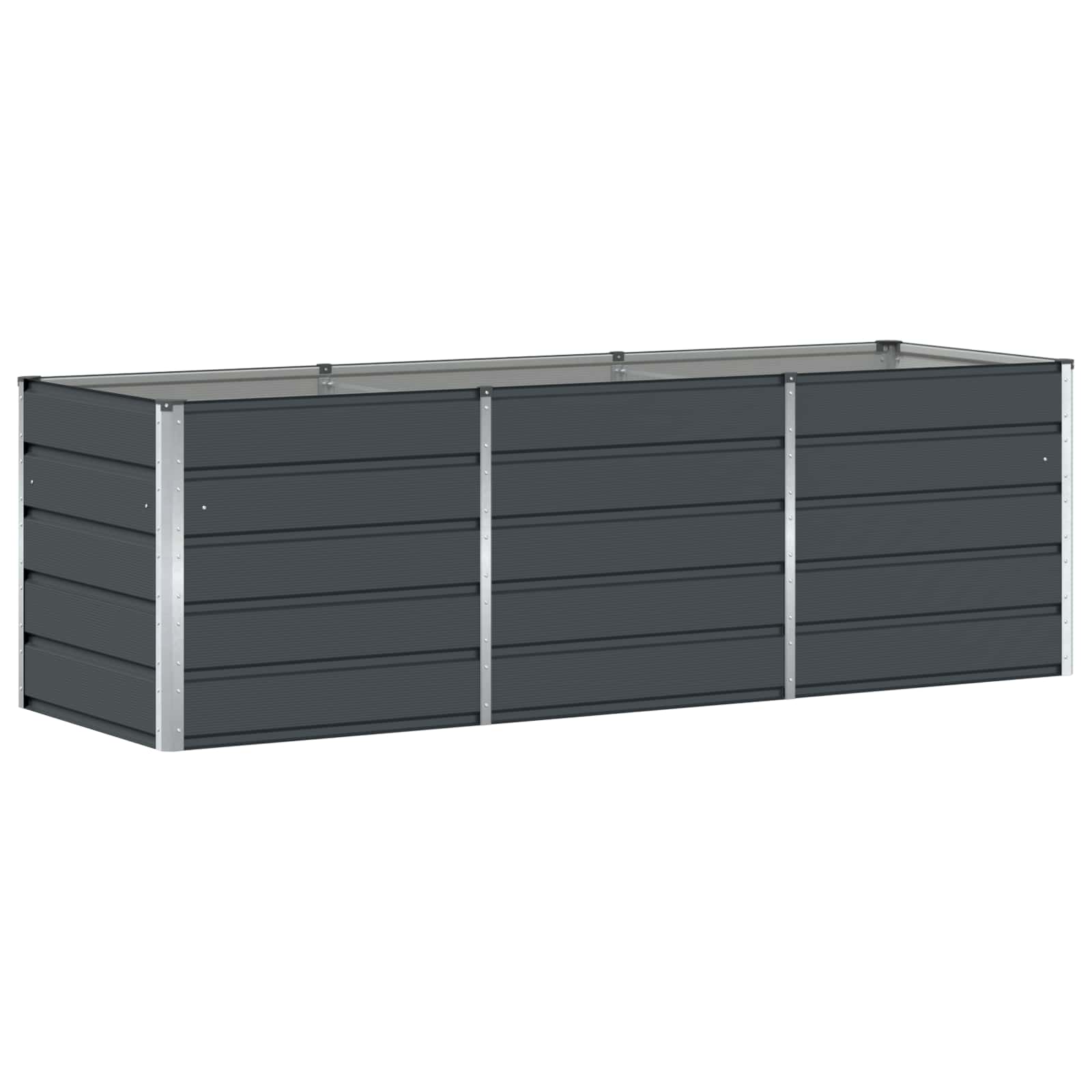 Vidaxl plantenbak antraciet 240 x 80 x 75 cm staal