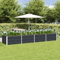 Vidaxl plantenbak antraciet 320 x 80 x 45 cm staal