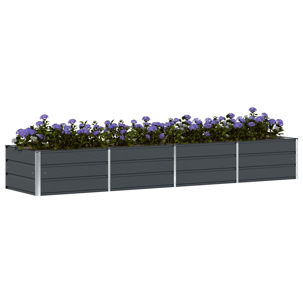 Vidaxl plantenbak antraciet 320 x 80 x 45 cm staal