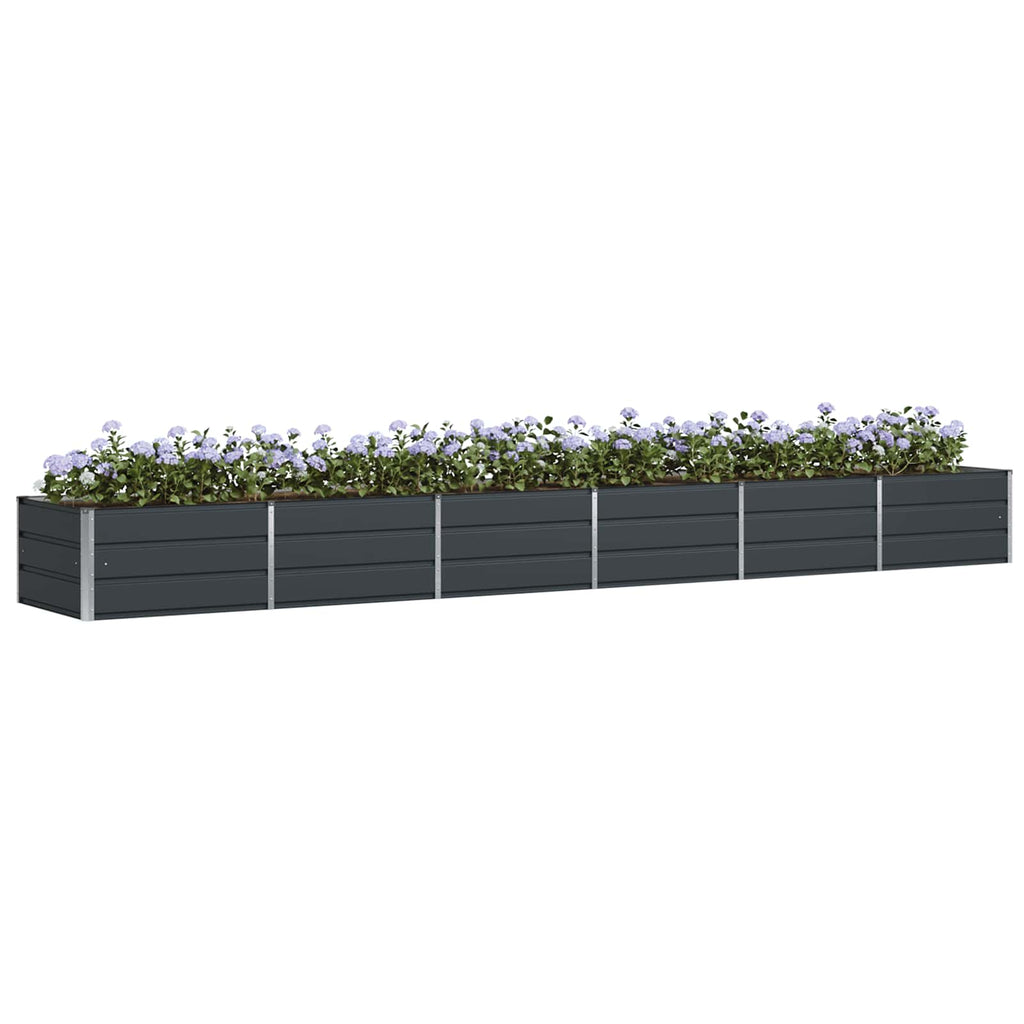 Vidaxl plantenbak antraciet 480 x 80 x 45 cm staal