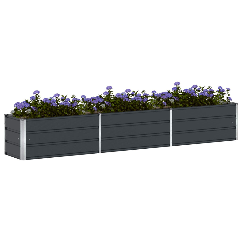 Vidaxl plantenbak antraciet 290 x 50 x 45 cm gegalvaniseerd staal