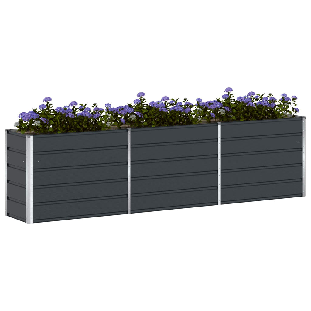 Vidaxl plantenbak antraciet 290 x 50 x 75 cm gegalvaniseerd staal