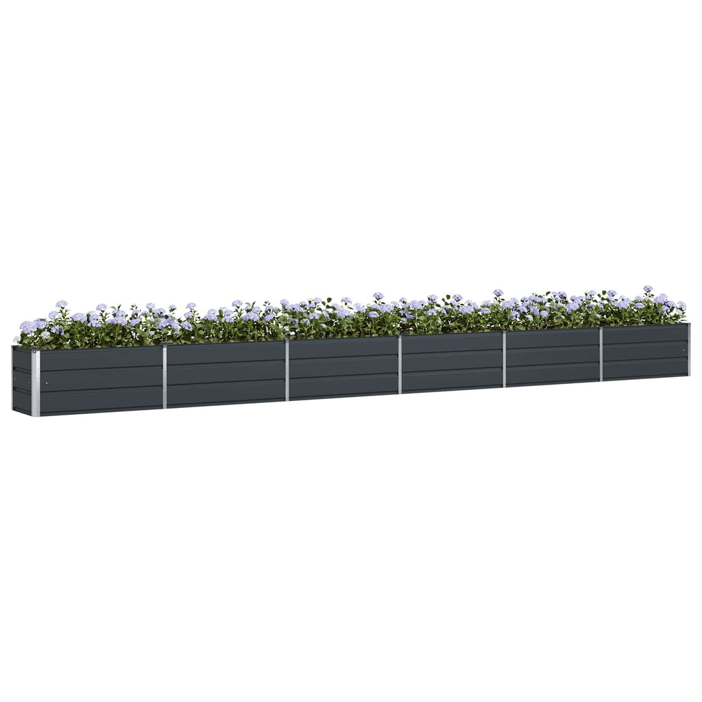Vidaxl plantenbak antraciet 580 x 50 x 45 cm gegalvaniseerd staal