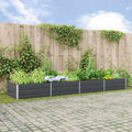 Vidaxl plantenbak antraciet 195 x 100 x 45 cm gegalvaniseerd staal
