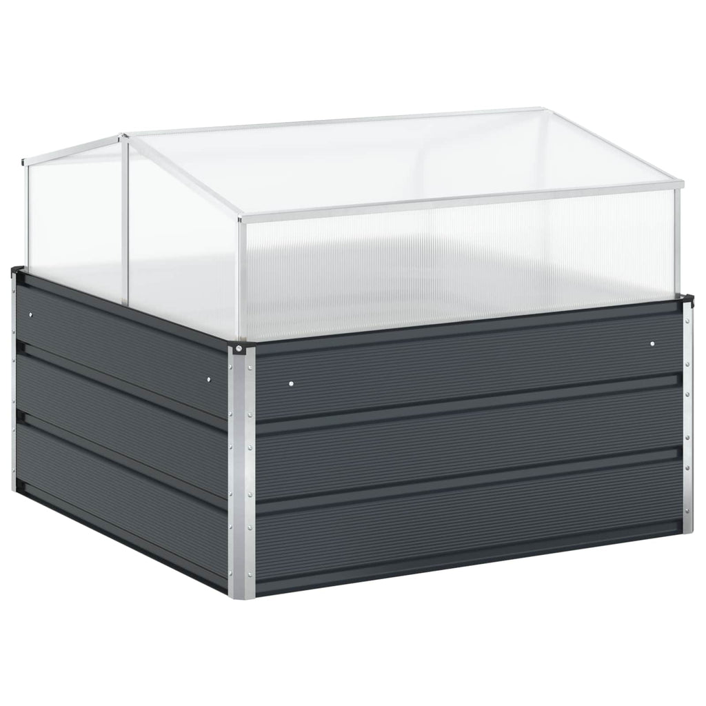 Vidaxl plantenbak antraciet 100 x 100 x 77 cm gegalvaniseerd staal