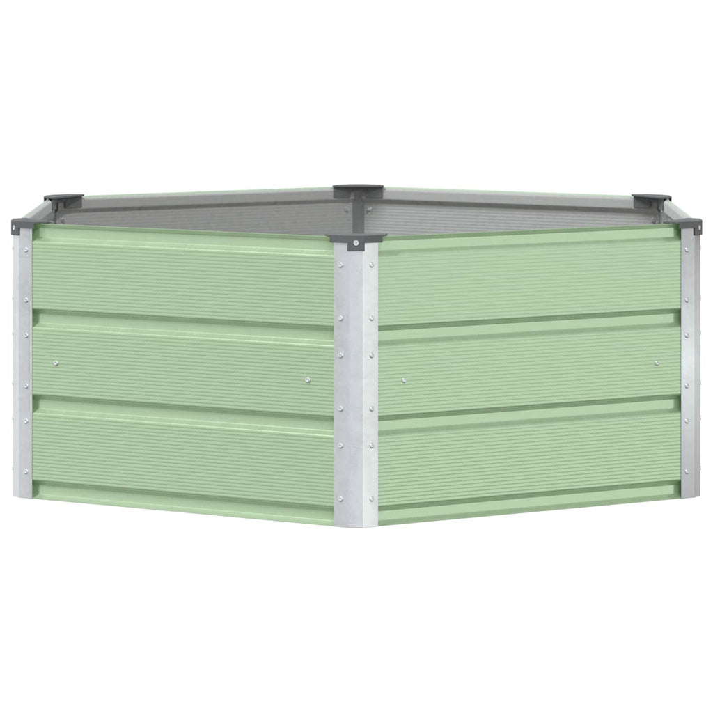 Vidaxl plantenbak pastel groen 129 x 129 x 45 cm staal
