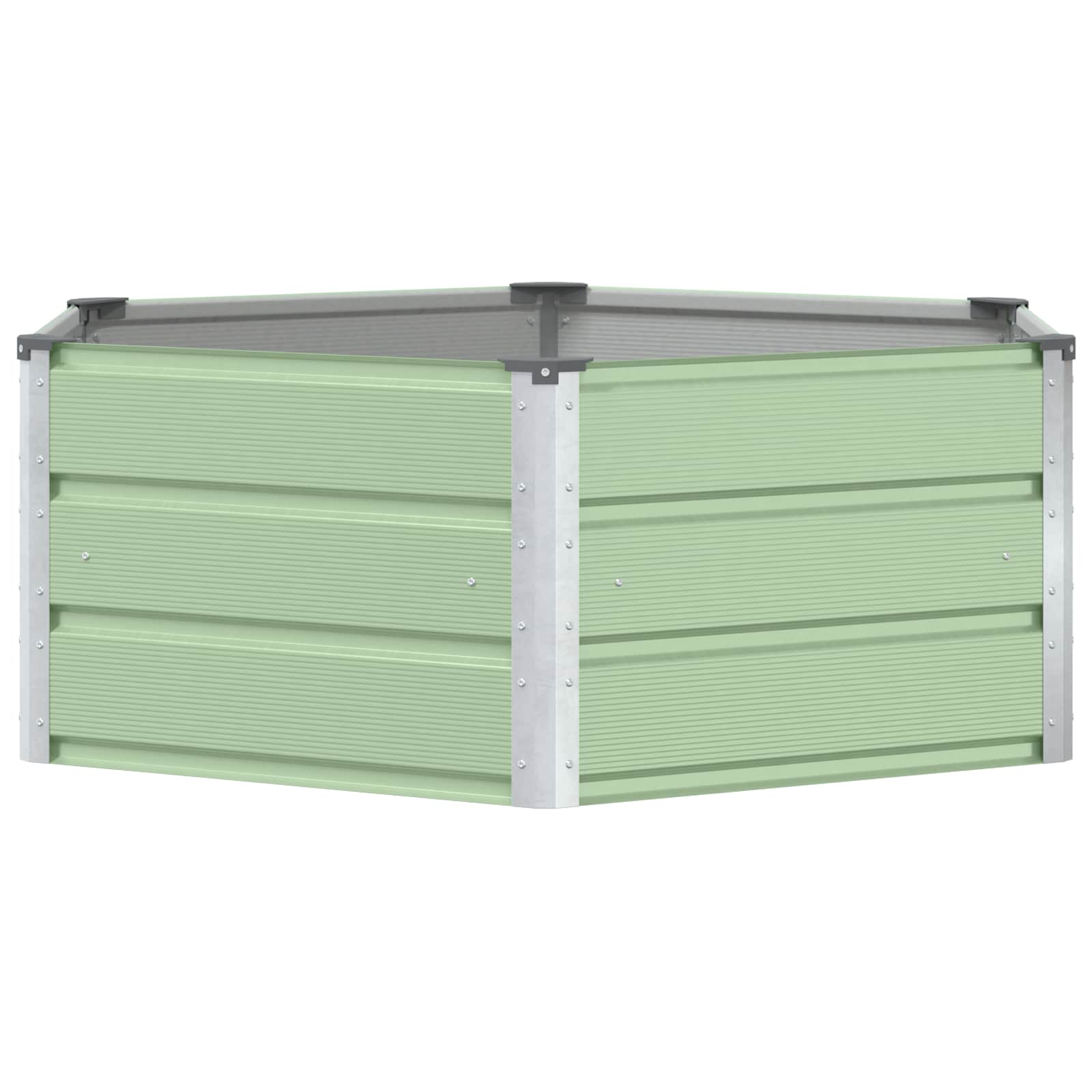 Vidaxl plantenbak pastel groen 129 x 129 x 45 cm staal