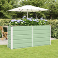 Vidaxl plantenbak groen 160 x 40 x 75 cm staal
