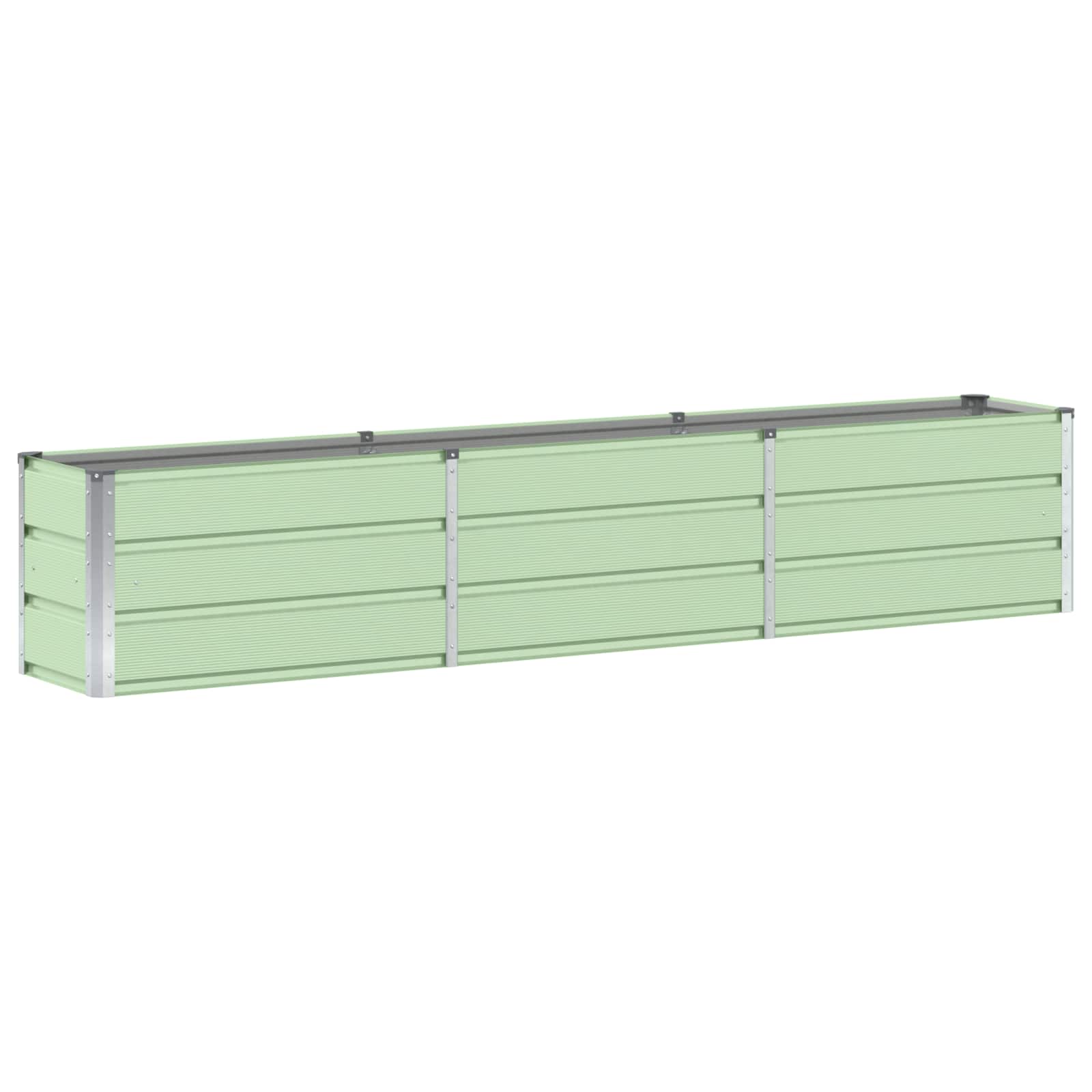 Vidaxl plantenbak groen 240 x 40 x 45 cm staal