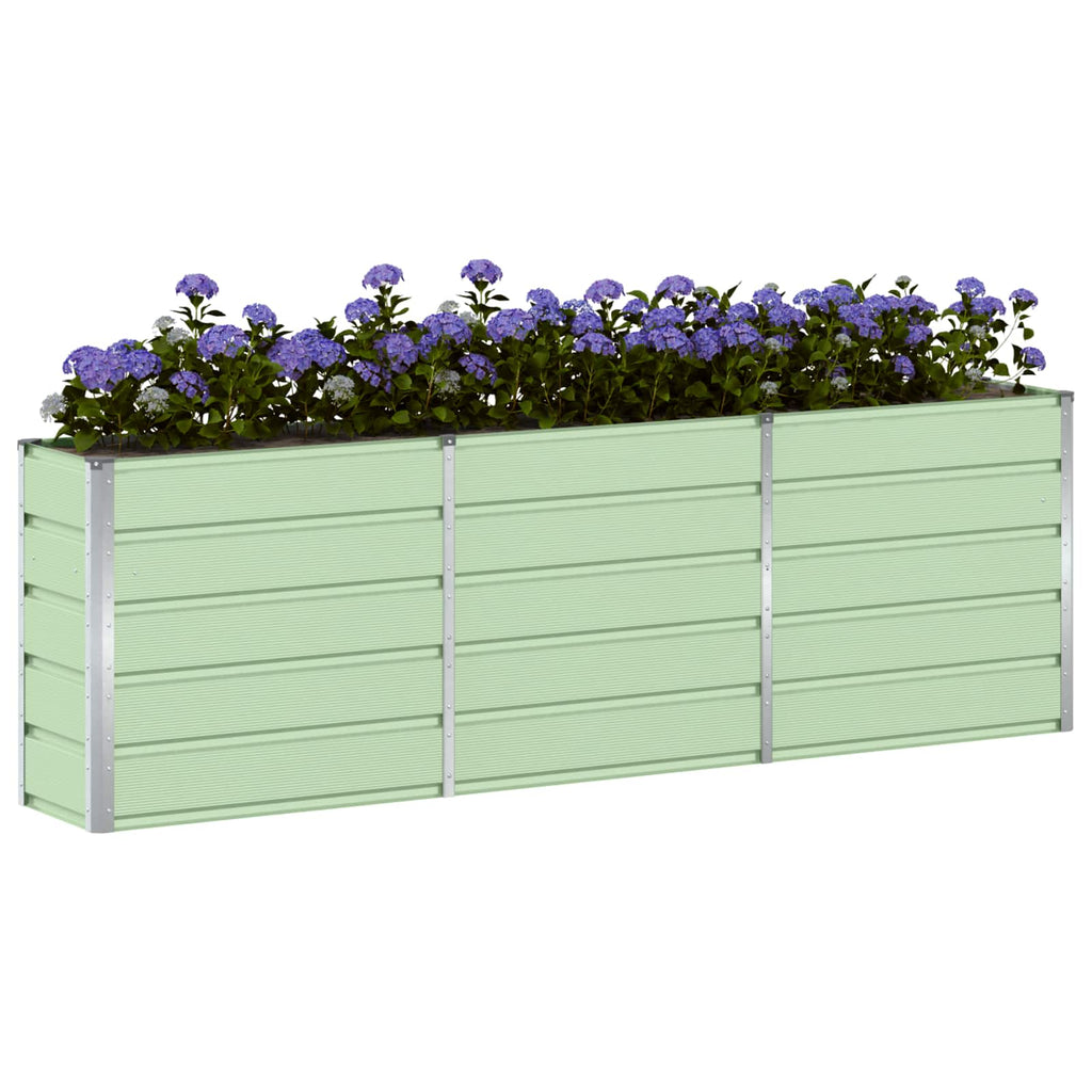Vidaxl plantenbak groen 160 x 40 x 75 cm staal