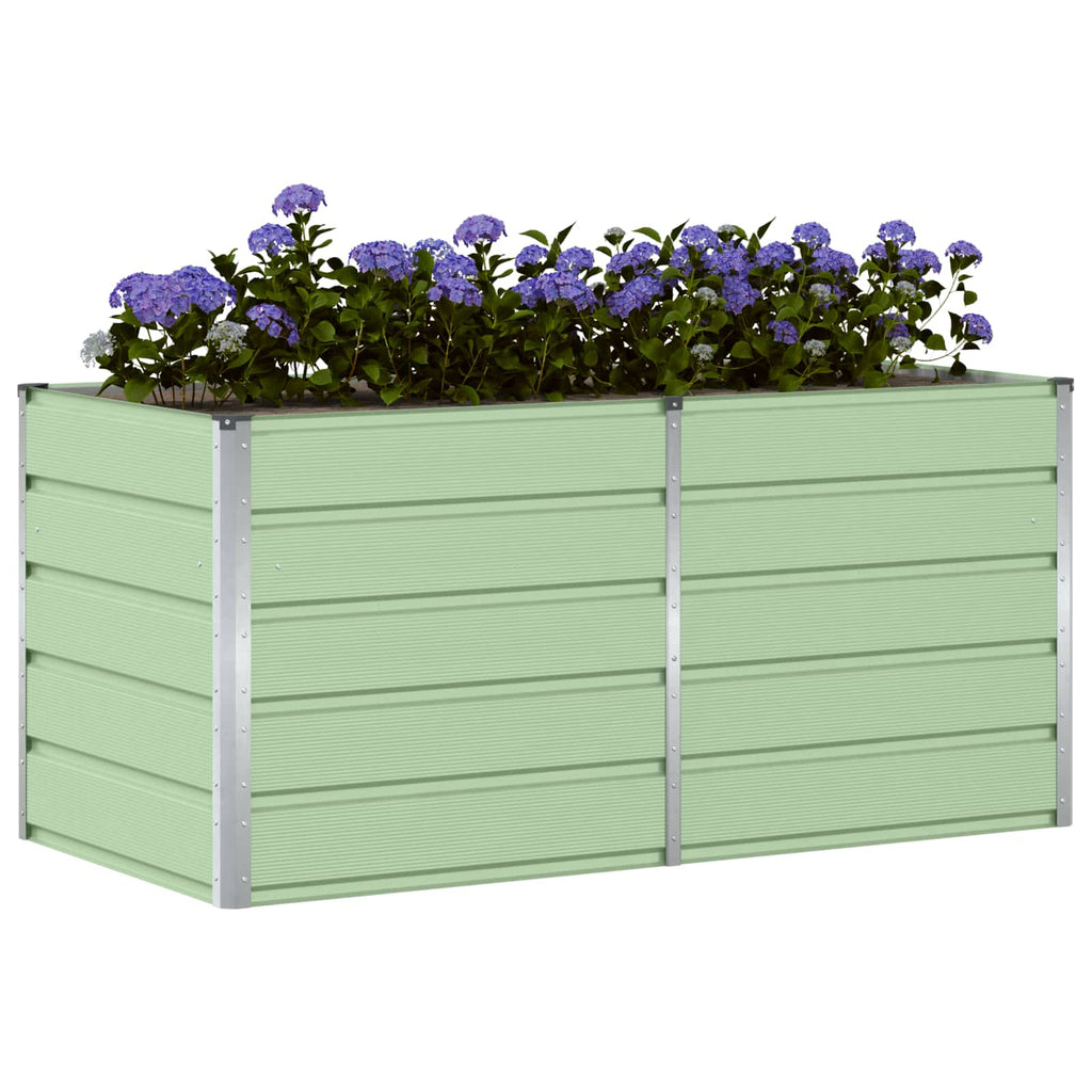 Vidaxl plantenbak groen 160 x 80 x 75 cm staal