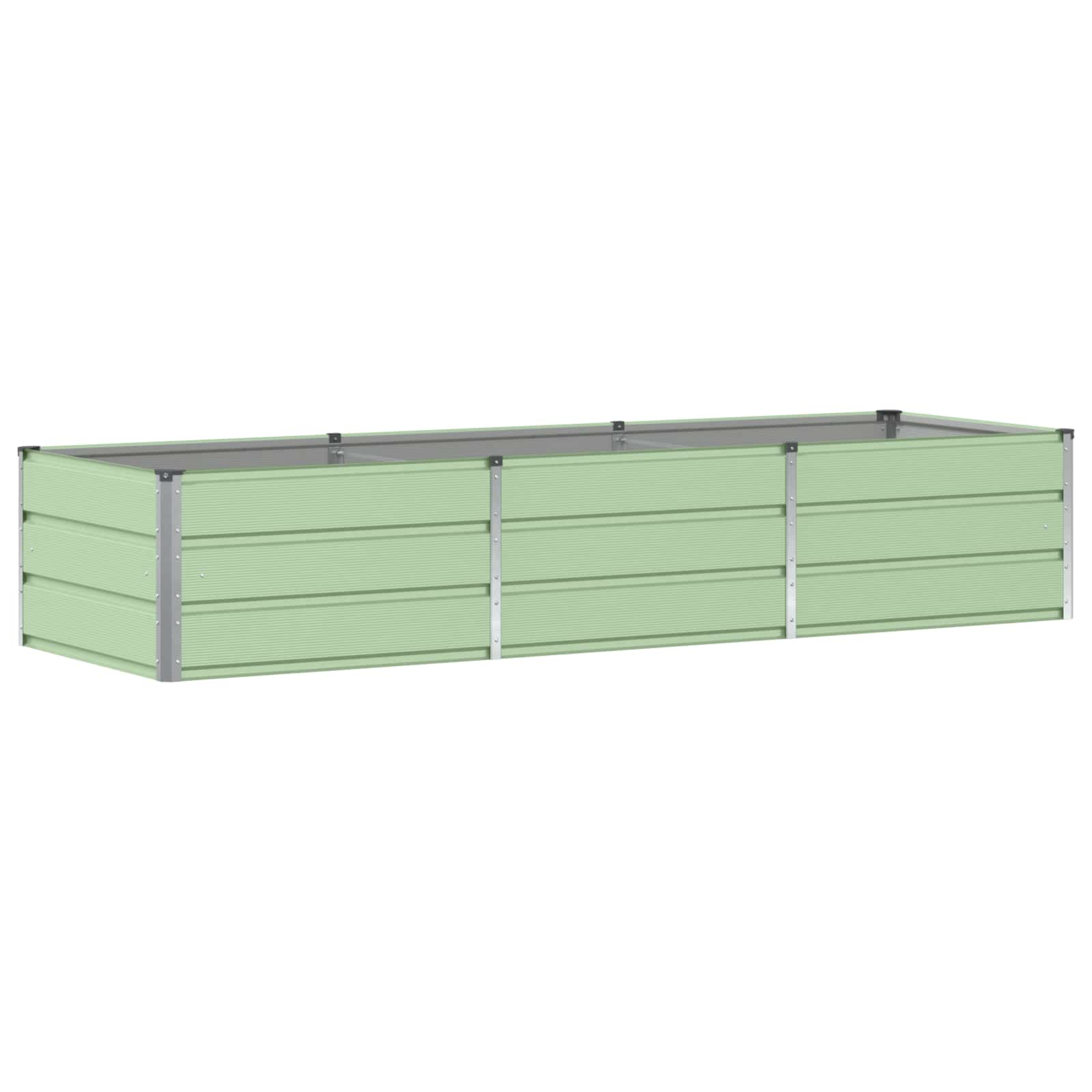 Vidaxl plantenbak groen 240 x 80 x 45 cm staal