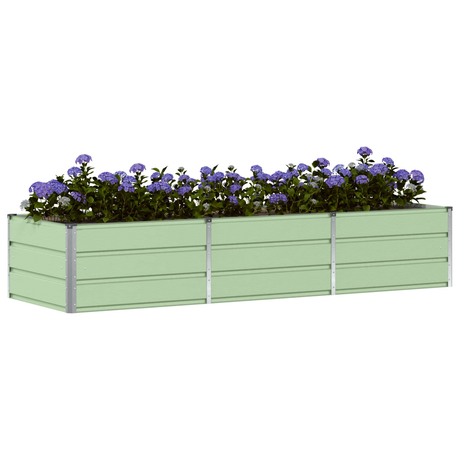 Vidaxl plantenbak groen 240 x 80 x 45 cm staal